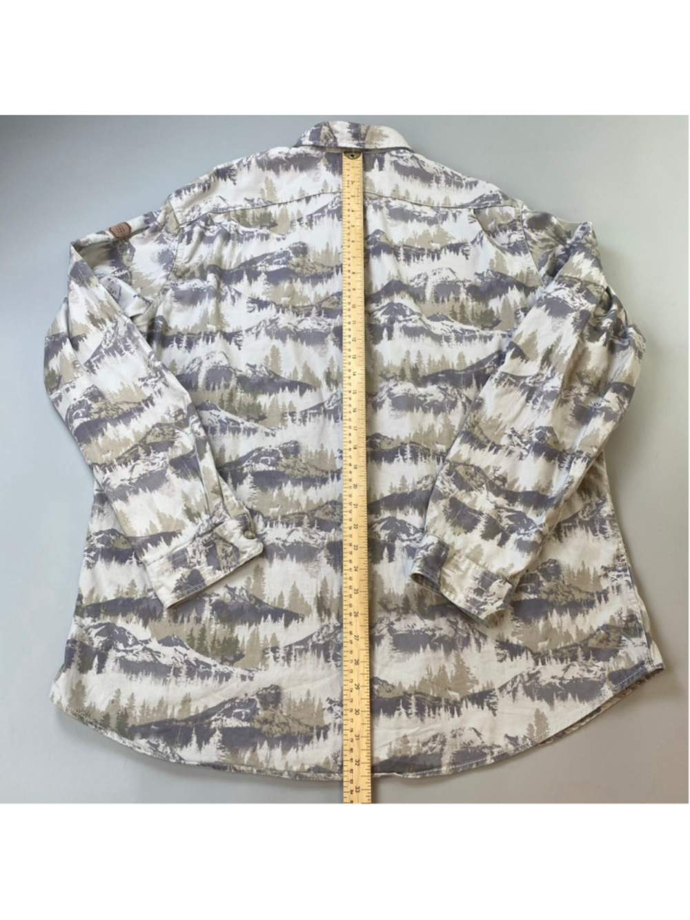 Eddie Bauer Shirt Mens TXL Button Up Allover Print Outdoors Heritage Gorpcore - Picture 7 of 16